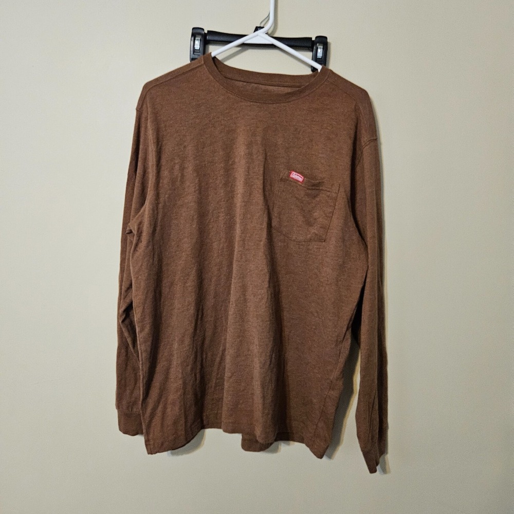 coleman mens large shirt long sleeve - brown